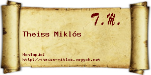 Theiss Miklós névjegykártya